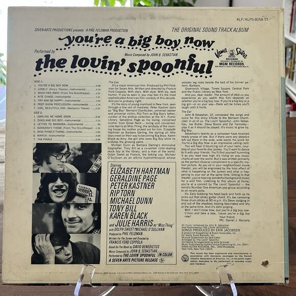 The Lovin' Spoonful You're A Big Boy Now Soundtrack LP 1967 Kama Sutra KLPS-8058 - Picture 13 of 13